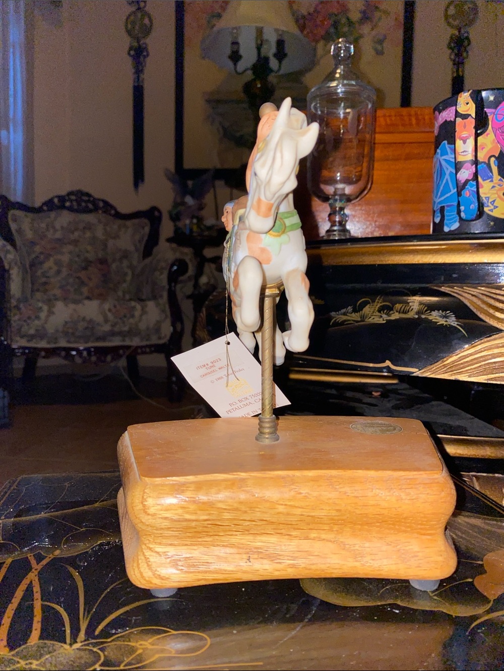 Vintage 1988 Tobin Fraley 3rd ED Carousel Horse Figurine in Cream and Peach - Picture 8 of 10
